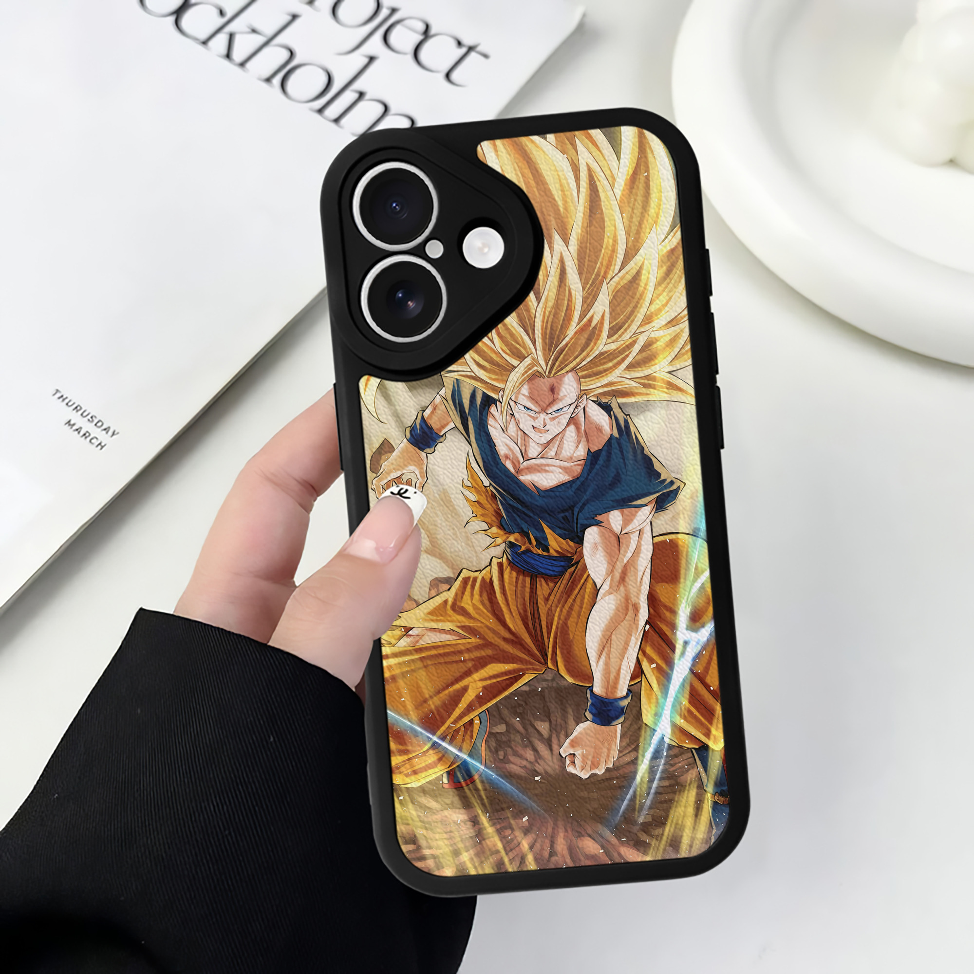 （画像用） ドラゴンボール DRAGON BALL 【iPhone 16シリーズ対応】シリコンスマホケース（レザー調） 材質：シリコン